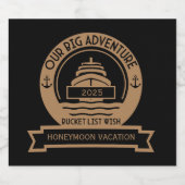 Honeymoon Cruise Schaumweinetikett (Einzelnes Label)