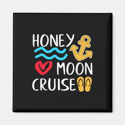 Honeymoon Cruise Ship Couples Great Gift Bride &am Magnet (Vorne)