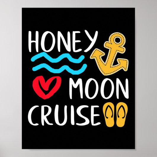 Honeymoon Cruise Ship Couples Great Gift Bride &am Poster (Vorne)