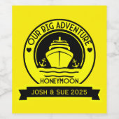 Honeymoon Cruise Weinetikett (Einzelnes Label)