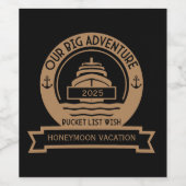 Honeymoon Cruise Weinetikett (Einzelnes Label)