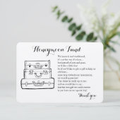 Honeymoon Fond Anfrage Hochzeitskarte Begleitkarte (Stehend Vorderseite)