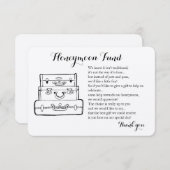 Honeymoon Fond Anfrage Hochzeitskarte Begleitkarte (Vorne/Hinten)