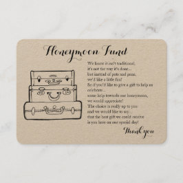 Honeymoon Fond Anfrage Hochzeitskarte Begleitkarte