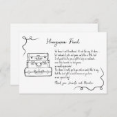 Honeymoon Fond Anfrage Hochzeitskarte Begleitkarte (Vorne/Hinten)