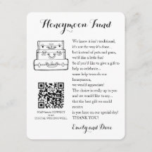 Honeymoon Fond Antrag Hochzeit QR CODE