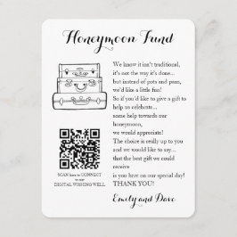Honeymoon Fond Antrag Hochzeit QR CODE Begleitkarte