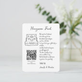 Honeymoon Fond Antrag Hochzeit QR CODE Begleitkarte (Stehend Vorderseite)