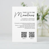 Honeymoon-Fonds moderner Bargeldcode Begleitkarte (Stehend Vorderseite)