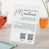 Honeymoon-Fonds moderner Bargeldcode Sockelschild (In Situ)