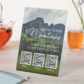 Honeymoon-Fonds moderner Bargeldcode Sockelschild (In Situ)