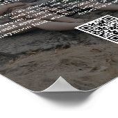 Honeymoon-Fonds Modernes Bargeld qr Foto Poster (Ecke)