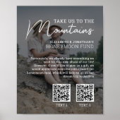 Honeymoon-Fonds Modernes Bargeld qr Foto Poster (Vorne)