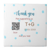 Honeymoon Fund Add Q R Codelame Name Hochzeit Fliese (Vorderseite)