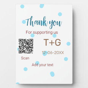 Honeymoon Fund Add Q R Codelame Name Hochzeit Fotoplatte