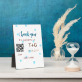 Honeymoon Fund Add Q R Codelame Name Hochzeit Fotoplatte (Seite)