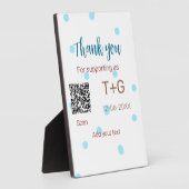 Honeymoon Fund Add Q R Codelame Name Hochzeit Fotoplatte (Seite)