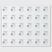 Honeymoon Fund Add Q R Codelame Name Hochzeit Geschenkpapier (Flach)