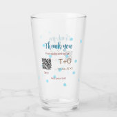 Honeymoon Fund Add Q R Codelame Name Hochzeit Glas (Rückseite)
