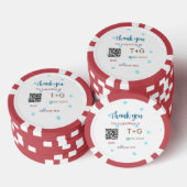 Honeymoon Fund Add Q R Codelame Name Hochzeit Pokerchips (Stapel)