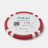 Honeymoon Fund Add Q R Codelame Name Hochzeit Pokerchips (Einzeln)