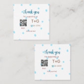 Honeymoon Fund Add Q R Codelame Name Hochzeit Quadratische Visitenkarte (Vorne/Hinten)