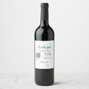 Honeymoon Fund Add Q R Codelame Name Hochzeit Weinetikett