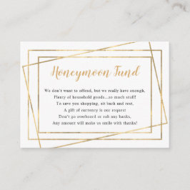 Honeymoon Fund Brautparty oder Hochzeit Begleitkarte