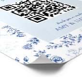 Honeymoon Fund Chinoiserie Vintage Wedding Sign Poster (Ecke)