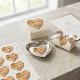 Honeymoon Fund Copper Heart Herz-Aufkleber