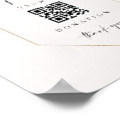 Honeymoon Fund Donation Scan Sign Cash Gift C100 Poster (Ecke)