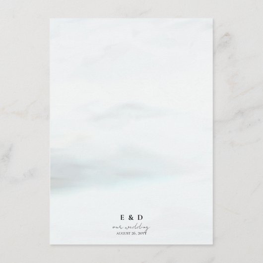 Honeymoon Fund Dusty Blue Begleitkarte (Rückseite)