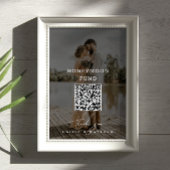 Honeymoon Fund. Minimalistischer QR Code Foto Hoch Poster