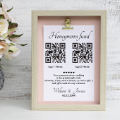 Honeymoon Fund mit 2 QR Code Begleitkarte