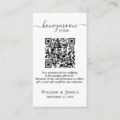 Honeymoon Fund mit QR Code Begleitkarte (Vorderseite)