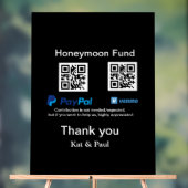 Honeymoon Fund PayPal Venmo QR Code Vielen Dank Acrylschild (Neutral)