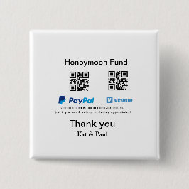 Honeymoon Fund PayPal Venmo QR Code Vielen Dank Button