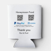 Honeymoon Fund PayPal Venmo QR Code Vielen Dank Dosenkühler (Rückseite)