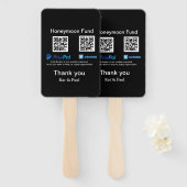 Honeymoon Fund PayPal Venmo QR Code Vielen Dank Fächer (Vorne und Hinten)