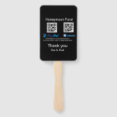 Honeymoon Fund PayPal Venmo QR Code Vielen Dank Fächer (Rückseite)