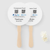 Honeymoon Fund PayPal Venmo QR Code Vielen Dank Fächer (Vorne und Hinten)