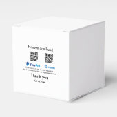 Honeymoon Fund PayPal Venmo QR Code Vielen Dank Geschenkschachtel (Vorderseite)