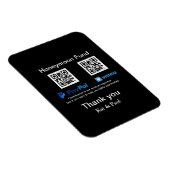 Honeymoon Fund PayPal Venmo QR Code Vielen Dank Magnet (Rechte Seite)