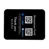 Honeymoon Fund PayPal Venmo QR Code Vielen Dank Magnet (Horizontal)
