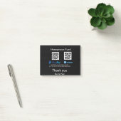 Honeymoon Fund PayPal Venmo QR Code Vielen Dank Post-it Klebezettel (Büro)