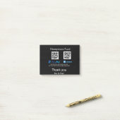 Honeymoon Fund PayPal Venmo QR Code Vielen Dank Post-it Klebezettel (Auf Schreibtisch)