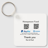 Honeymoon Fund PayPal Venmo QR Code Vielen Dank Schlüsselanhänger (Vorderseite)