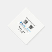 Honeymoon Fund PayPal Venmo QR Code Vielen Dank Serviette (Ecke)