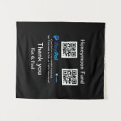 Honeymoon Fund PayPal Venmo QR Code Vielen Dank Wandteppich (Vorderseite (Horizontal))