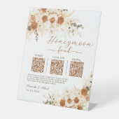 Honeymoon Fund QR Cash App, Venmo PayPal Spenden Sockelschild (Vorderseite)